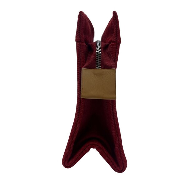 Authentic HERMES Douville Pouch Red Cotton #36635392 - Picture 3 of 12